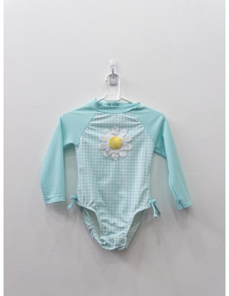 pantalon de bano cuadros turquesas