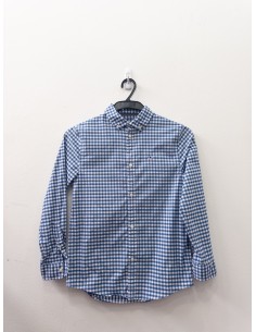 camisa cuadros azules performance