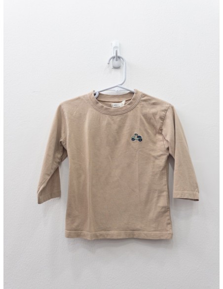 camiseta manga larga cafe con moto