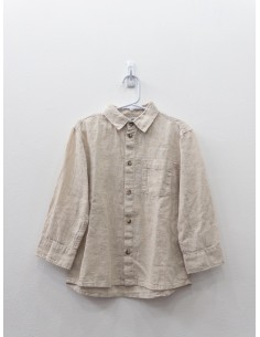 camisa beige de lino