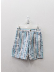 short rayas celestes beige y negras