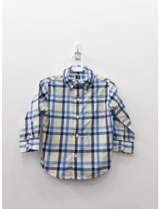 camisa cuadros azules amarillos