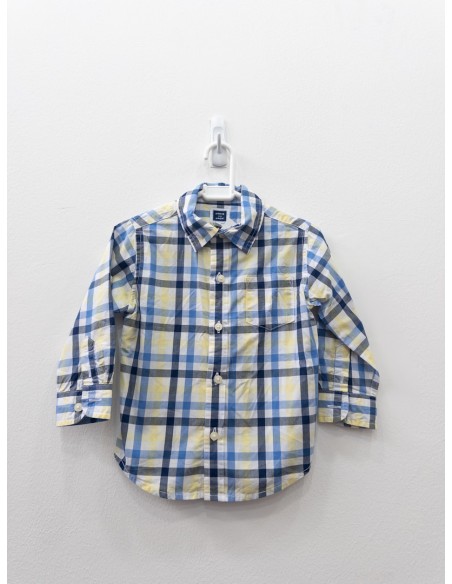 camisa cuadros azules amarillos