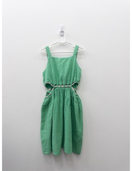vestido verde con piola