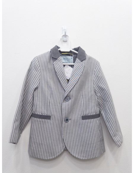 saco rayas gris con blanco