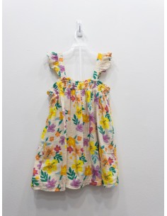 set short y blusa flores amarillas moradas