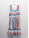 vestido rayas azules celestes y rojas