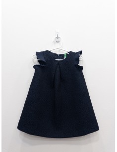 vestido brocado azul