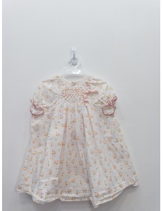 vestido blanco con patitos