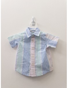 camisa rayas celeste y rosa pastel
