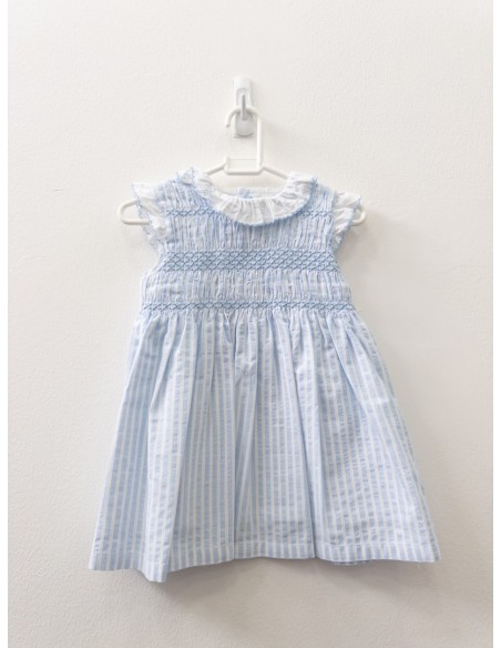 vestido rayas celestes