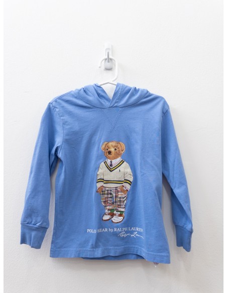 camiseta manga larga celeste con oso