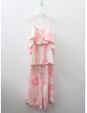 pantalon blanco con flores neon