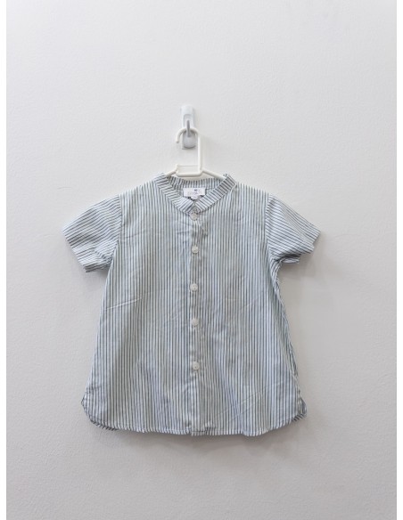 camisa blanca rayas verdes