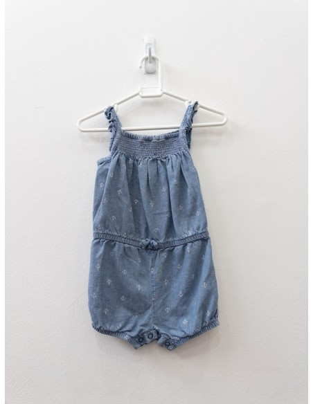 romper celeste con anclas blancas