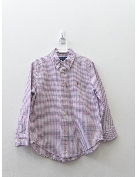camisa rayas fuscia y grises
