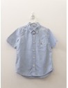 camisa celeste manga corta