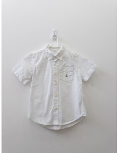camisa blanca manga corta