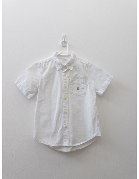 camisa blanca manga corta