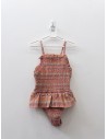 pantalon de baño salmon con celeste