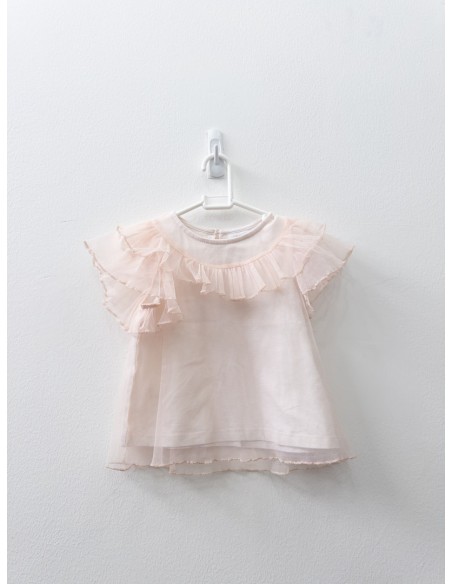 blusa rosada con tul