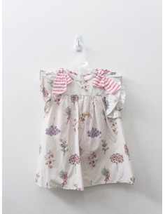 vestido cerezas con lazos de rayas