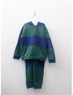 set calentador y sueter verde con azul