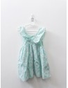vestido turquesa con flores blancas