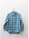 camisa cuadros celestes y turquesa