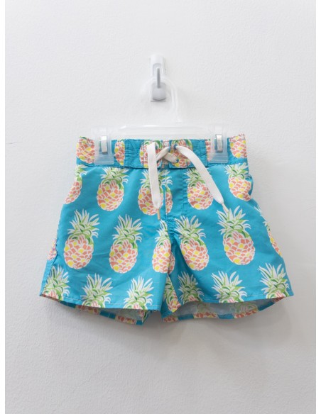 pantalon de bano azul con piñas