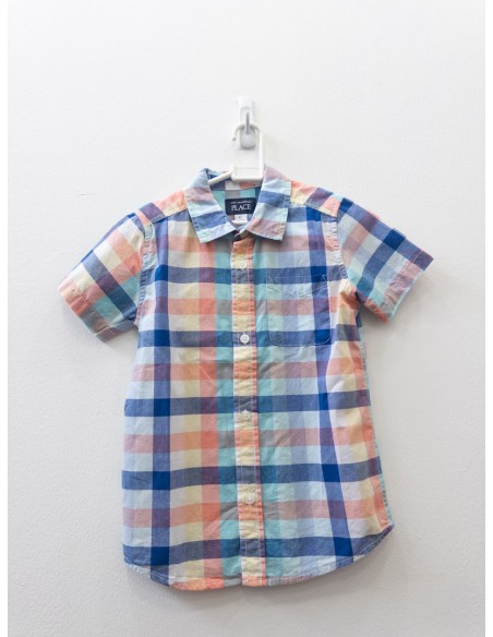 camisa cuadros azules rojos y amarillo