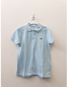 polo celeste con logo cangrejo