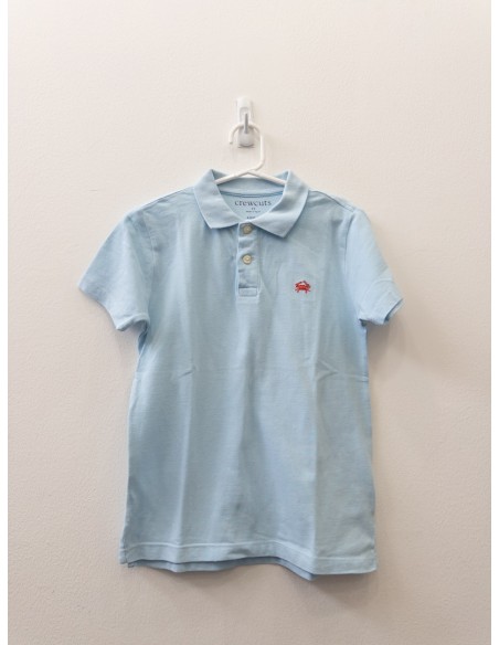 polo celeste con logo cangrejo