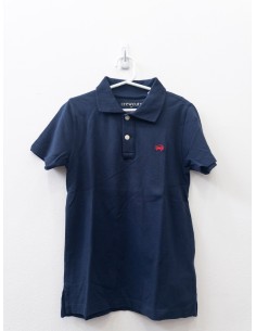 polo azul oscuro con logo cangrejo