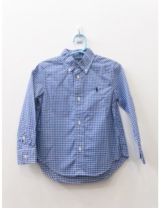 camisa cuadros azules y blancos