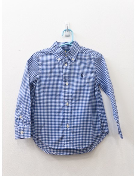 camisa cuadros azules y blancos