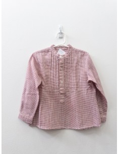 camisa rayas rojas y beige