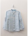 camisa rayas celestes y blancas