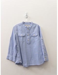 camisa rayas celestes y blancas