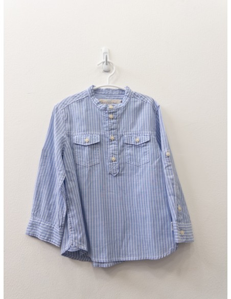 camisa rayas celestes y blancas