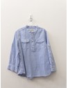 camisa rayas celestes y blancas