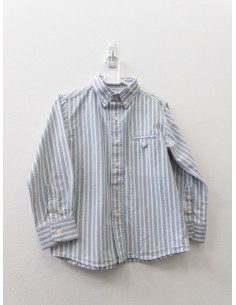 camisa rayas cafes y celestes