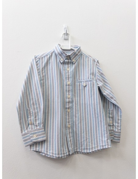camisa rayas cafes y celestes