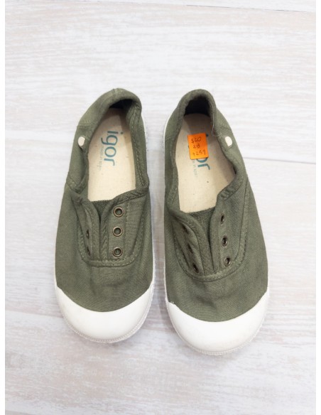 zapatos verde militar