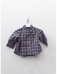 camisa rayas verde roja y azul