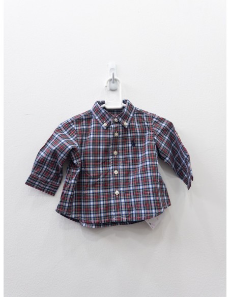 camisa rayas verde roja y azul