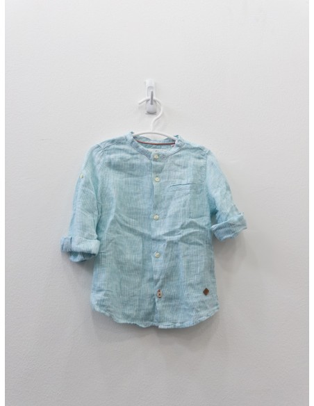 camisa rayas turquesas