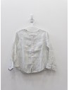 camisa beige rayas verdes