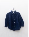 camisa lino azul
