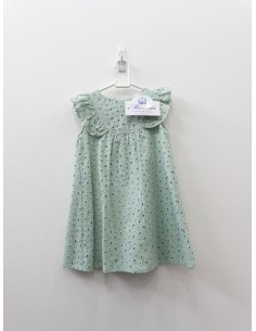 vestido brocado verde agua